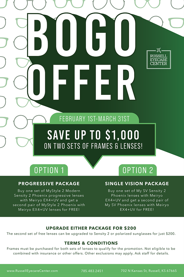 Specials and Deals Russell Eyecare Center